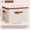 56L, variant on Large Household Storage Box Heavy-duty Hard Shell Cotton Linen Zipper Storage Organizer Box with Lid for Clothes Toys Blankets﻿