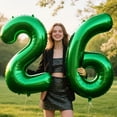 thumbnail image 2 of 32-Inch Green Number Balloons - Aluminum Foil Mylar Digit Balloons for Birthday Parties Anniversaries Graduations & Celebrations, 2 of 6