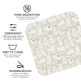 thumbnail image 3 of Yiaed White Rabbit Print Leather Coasters for Drinks - Cup Coasters Coffee Table Kitchen Table Bar, Home & Office Gifts Handmade Drink Coasters-Square, 3 of 6