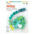 thumbnail image 6 of Nuby All Silicone Teether with Bonus Silicone Pacifinder with Clip - 3+ Months, 1pk, Assorted Neutral Designs, 6 of 7