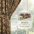 thumbnail image 6 of NICETOWN Floral Velvet Curtains for Bedroom, Thermal Insulated Blackout Printed Vintage Velvet Drapes with Back Tab for Living Room, Gold Brown, 50"x84", 2 Panels, 6 of 8