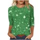 thumbnail image 2 of Tejiojio Women's Sequin Top Round Neck 3/4 Sleeves Sparkly Casual Party Blouse S-2XL, 2 of 5