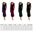 thumbnail image 3 of IBTOM CASTLE Women‘s Velvet Dress Long Sleeve V Neck Ruched Bodycon Wrap Dress Evening Party Wedding Guest Formal Long Dresses M Wine Red, 3 of 5