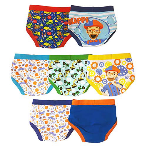 Pimfylm Underwear For Toddler Unisex-Baby Blippi Toddler Boy Potty Training  Pant Yellow 5-6 Years 