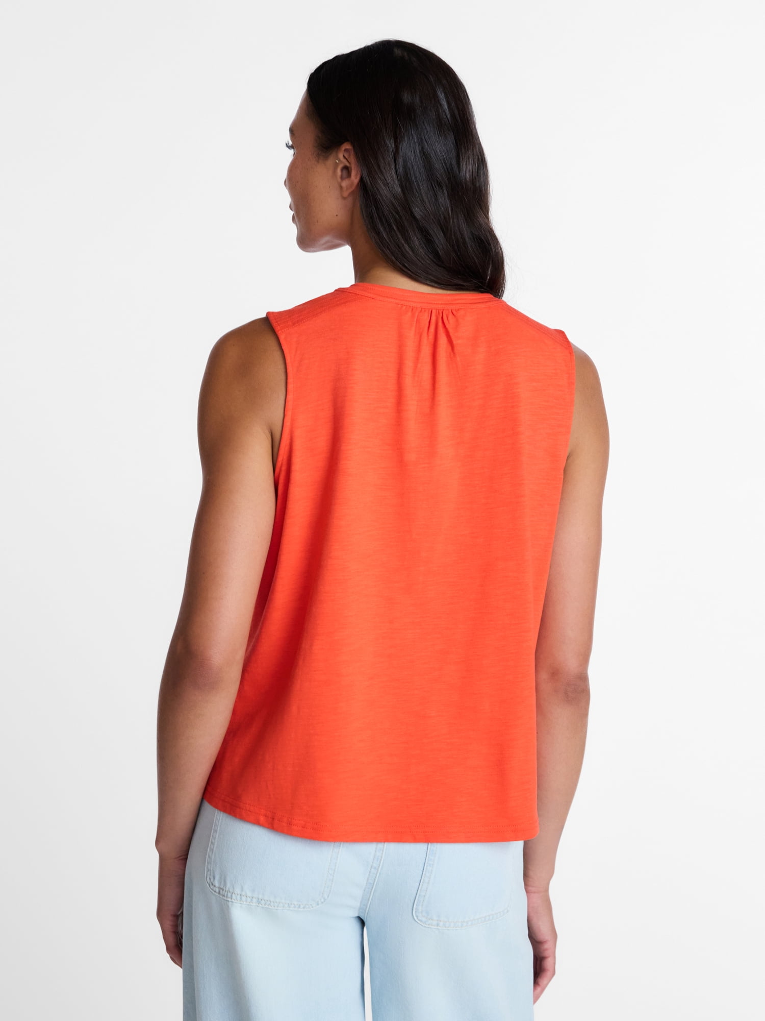Time and Tru Women’s Tie Front Sleeveless Top, Sizes XS-XXXL