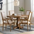thumbnail image 2 of Ashlyn French Country Wood 5-Piece Expandable Dining Set, Natural and Beige, 2 of 14