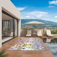 thumbnail image 2 of Blue Purple Gnomes Outdoor Rug 3x5 Ft, Non Slip Washable Area Rug, Spring Country Hydrangea Flower Leaf Patio Rugs Carpet Runner, Large Floor Mat for Indoor/Outdoor Deck Porch Camping, 2 of 8