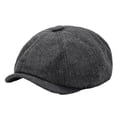 thumbnail image 1 of Sonducket Gorra plana Baker Father Brim Hombres Boinas Sombrero portátil al aire libre Moda Casual Ropa de ocio Sombrero Algodón Poliéster Regalo Sombreros Negro Sonducket AP012687-02, 1 of 6