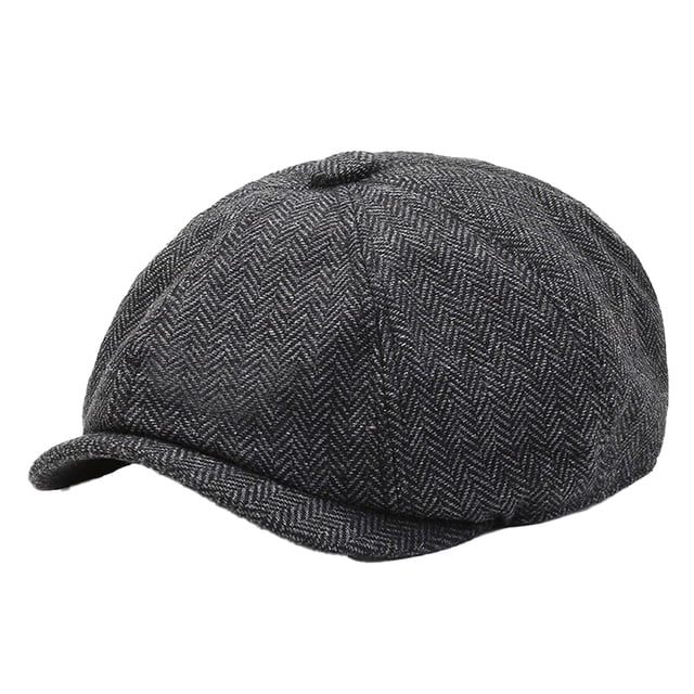 Sonducket Gorra plana Baker Father Brim Hombres Boinas Sombrero portátil al aire libre Moda Casual Ropa de ocio Sombrero Algodón Poliéster Regalo Sombreros Negro Sonducket AP012687-02