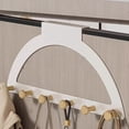 thumbnail image 4 of Over-the-Door Hook Hanger,Non-Perforated Door Rack for Coats Hats Towels,Sturdy Carbon Steel Storage Organizer for Bedroom or Bathroom,Space-Saving Hanging Solution for Renters or Home Use-White, 4 of 4