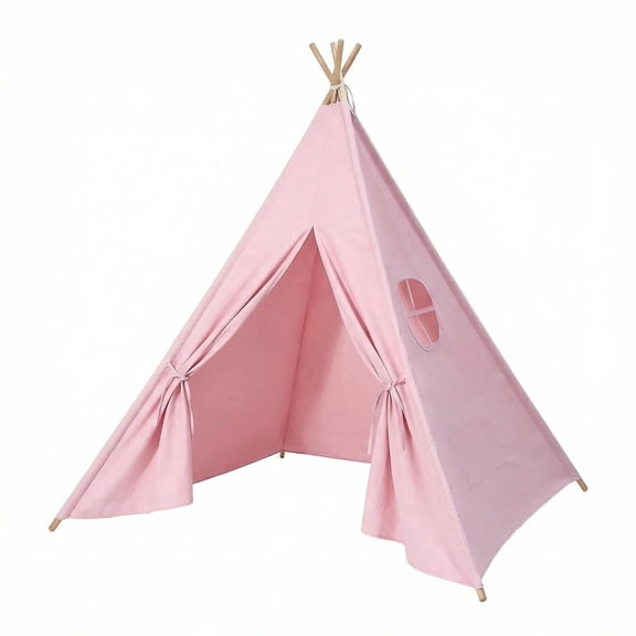 Wilwolfer Teepee Tent for Kids & Play Tents for Girls & Boys: Gifts Playhouse for Indoor, Toddler Toys Play House for Baby (Pink)