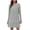 Gray summer dresses, variant on SEMPAI Summer Dress for Women Summer Dresses Long Sleeve Round Neck Solid Knee-Length Summer Dresses for Women Sundress Stylish Perfect Gift