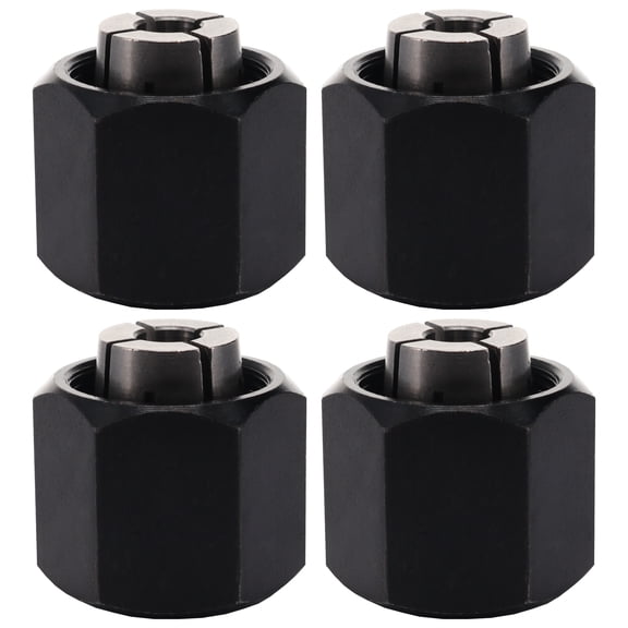 Bosch 2610906283 1/4in Collet Chuck Replacement Tool Part for 1613, 1617, 1618 Series Routers (4-Pack)