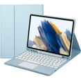 thumbnail image 1 of Funda con teclado táctil para Samsung Galaxy Tab A8 de 10,5 pulgadas modelo 2022 (SM-X200/X205/X207), con portalápices - Teclado Bluetooth táctil magnéticamente desmontable, 1 of 7
