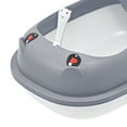 thumbnail image 5 of hengtong Cat Easy to Clean Portable Detachable Frame Deep Loo Semi Enclosed Pets Supplies Open Top Pet Litter Tray for Bunny Cats Supplies Gray L, 5 of 9