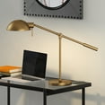 thumbnail image 6 of Evelyn&Zoe Dexter 23.25" Tall Boom Arm Table Lamp with Metal Shade, Brass/Brass, 6 of 9