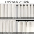 thumbnail image 2 of Cortinas Nanspring Mezcla de Lino 213 cm 2 Paneles Beige Blanco, 2 of 7