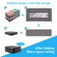 thumbnail image 5 of Bolsa de almacenamiento debajo de la cama | Gran organizador de tela no tejida con asas reforzadas, cremallera metálica, ventana transparente | 1 Pack | 39,37x19,69x5,9 pulgadas | Gray | Caja de, 5 of 6