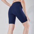 thumbnail image 6 of Iugvhana Women's Tummy Control Workout Shorts High Waist Stretch Yoga Shorts Slim Fit Butt Lifting Quick Dry Gym Running Athletic Shorts Navy M, 6 of 7