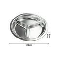 thumbnail image 4 of 2Pc Stainless Steel Round Plates Dishes Dinner Plate Camping Metal Plates Tablew, 4 of 10