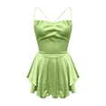 thumbnail image 5 of XVJRHAK Sun Dresses Women's Sexy Slim Slim Backless Solid Color Dress Culottes (Green,S), 5 of 6