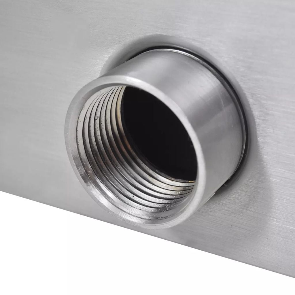 Kepooman 11.8" Stainless Steel Pool Fountain with Pipe Connector for Bathroom, Gray