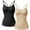 2 Pack Black,Beige, variant on Shapewear Tops for Women Tummy Control Tank Shaping Camisole Seamless Body Shaper Slimming Cami Waist Trainer Vest