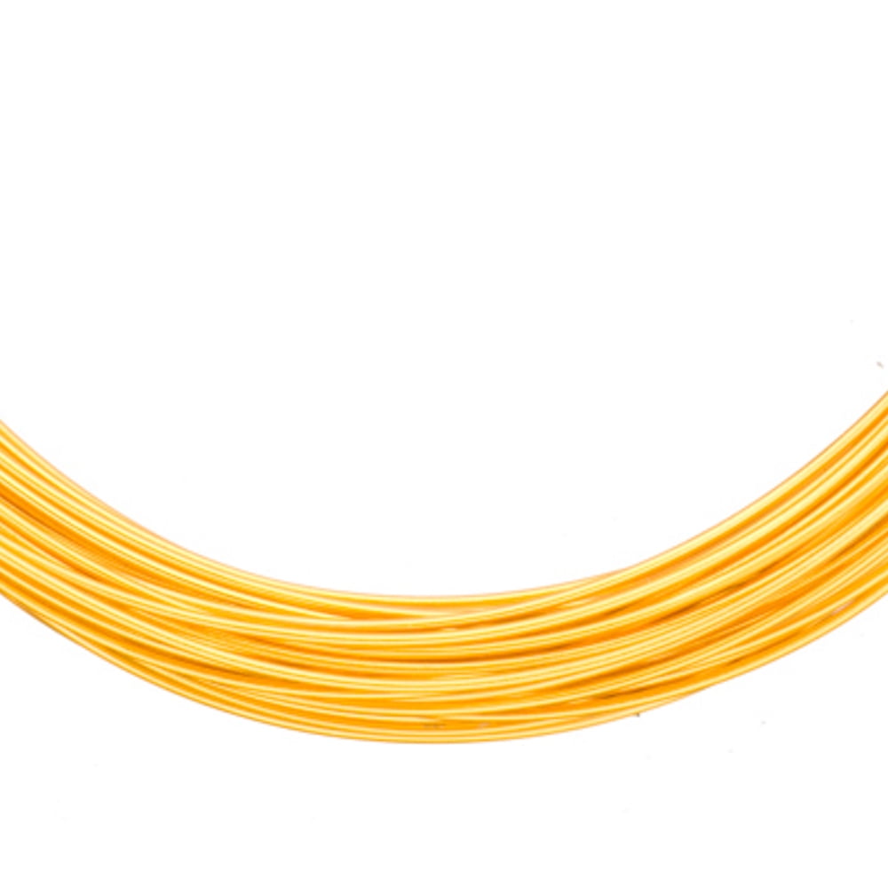Aluminum Beading Wire, Anodized Gold 18 Gauge 48foot coil jewelry wire