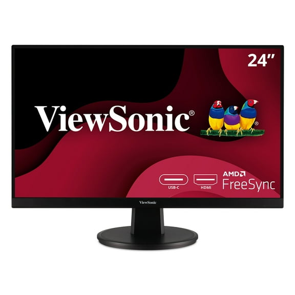 ViewSonic 24" 1080p FreeSync Computer Monitor, Black, VA2447-MHU,