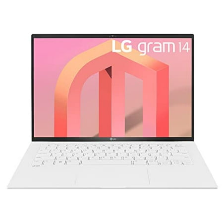 LG gram (2022) 14Z90Q Ultra Lightweight Laptop, 14" (1920x1200) IPS Display, Intel Evo 12th Gen i5 1240P Processor, 8GB LPDDR5, 512GB NVMe SSD, FHD Webcam, WiFi 6E, Thunderbolt 4, Windows11, White
