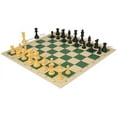 thumbnail image 4 of Standard Club Easy-Carry Plastic Chess Set - Black & Camel Pieces with Vinyl Rollup Board - Green, 4 of 8
