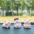 thumbnail image 4 of KERISTE Cute Cartoon Pig Car Decoration Car Center Console Interior Dashboard Accessory E, 4 of 6