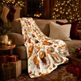 thumbnail image 3 of Cottagecore Harvest decorative motif Pumpkin decorative motif, Playful Food Art Scene, Warm Flannel Blanket for Kitchen and Dining Room, Art Lovers autumn celebration Gift, Playful Home Decor, 3 of 9