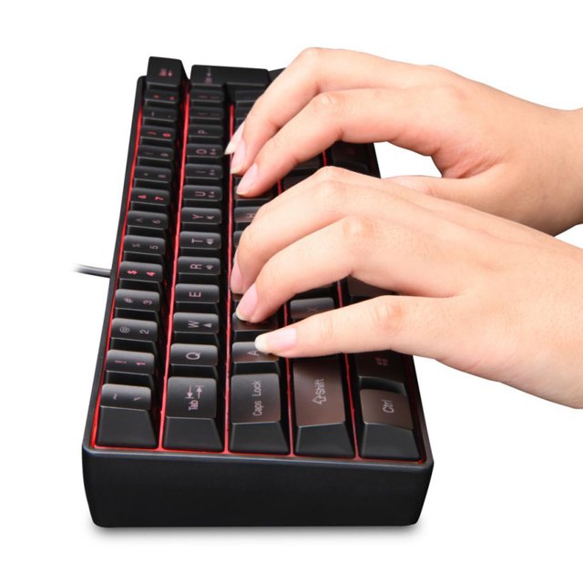 p>61 Touches Clavier de Jeu Filaire Usb Clavier de Jeu Filaire Rgb Clavier de Jeu Compact Clavier de Jeu Portable/p>