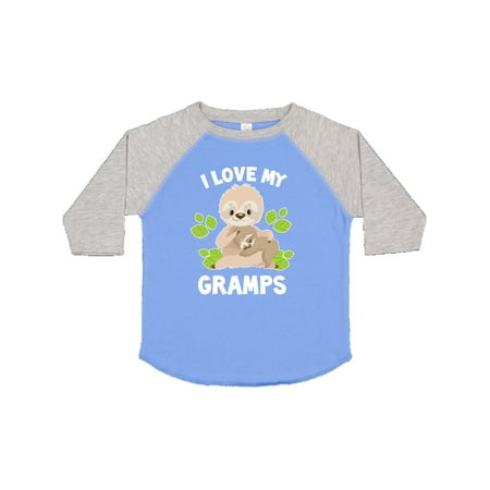 

Inktastic Cute Sloth I Love My Gramps with Green Leaves Gift Toddler Boy or Toddler Girl T-Shirt