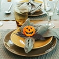 thumbnail image 5 of 6PC Thanksgiving Napkin Rings Set - Fall Halloween Table Decor with Pumpkin & Leaf Design, Autumn Napkin Holders for Thanksgiving Dinner & Harvest Gatherings, 5 of 5