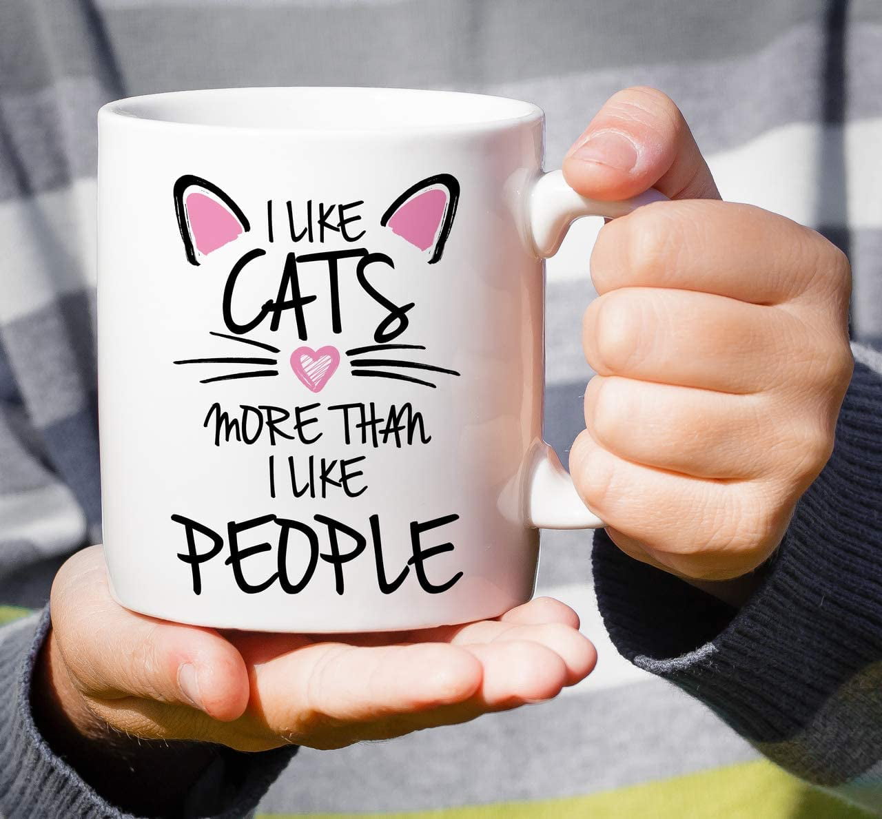 I love my cat more than people Cats Lover Ceramic Mug Coffee cups
