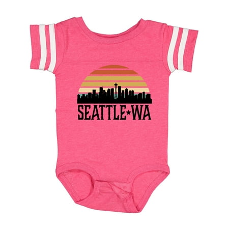 

Inktastic Seattle Washington Skyline Sunset Gift Baby Boy or Baby Girl Bodysuit