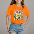 thumbnail image 2 of ZTKWD Girls Pleated T Shirts Kids Summer Short Sleeve Fashion Tops Tees 2-14 years Easter, 2 of 4