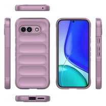 for Google Pixel 8A Case, Liquid Silicone Soft Gel Rubber Slim Cover with Microfiber Cloth Lining Cushion Shockproof Full Body Protective Case for Google Pixel 8A,Purple