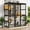 Orange+Black+Large, variant on Wooden Catio Outdoor Cat Enclosure Large Cat House for Mulitiple Cats Walk ,Indoor 4 Tier Cat Enclosures House , Outdoor Cat Catio with Waterproof Cover,Ramp