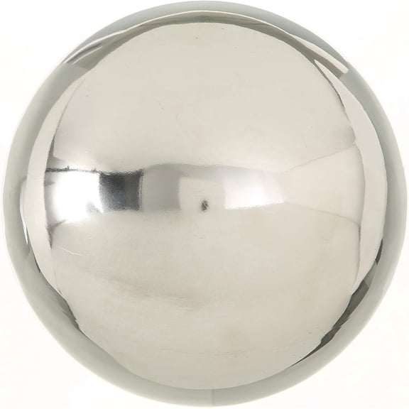 Large Crosby Street Stainless Steel Gazing Ball for Homes and Gardens, 10.75 inches Diameter, Modern Mirror Globe