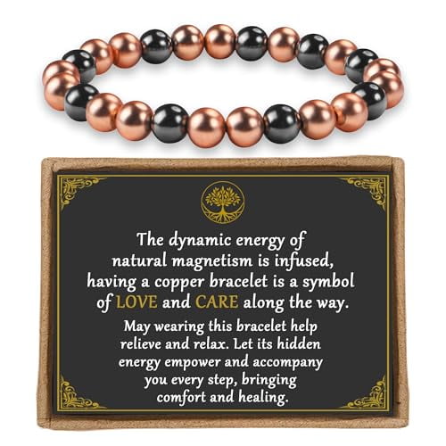 Pulsera de cobre PEALICIOUS 99.99% de cobre puro 3500 Gauss