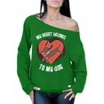 thumbnail image 1 of Awkward Styles Funny Valentine's Day Sweatshirt for Singles Dog Lover Off Shoulder Tops for Women Puppy Print, 1 of 4