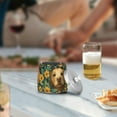 thumbnail image 5 of Yayeee Ashtray with Lid for Cigarette Smokeless Stainless Steel Home Ash Holder, Flowers and Dog, 5 of 7