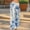 Blue, variant on Delayuji Women's Casual Pant Wide Leg Pants Floral Print Elastic Waist Summer Thin Pants Beach Vacation