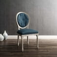 thumbnail image 2 of Modway Indulge Channel Tufted Fabric Dining Chair in White, 2 of 9