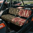 thumbnail image 2 of FKELYI Grunge USA Flag Hunting Leaf Elk Print Anti-Dust Mule Bench Seat Cover Backrest Cover UTV ATV Accessories Waterproof Powersports Seats Covers UTV Interior Decor, 2 of 7