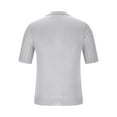 thumbnail image 5 of Summer Men's T-shirts Casual Tops Lightweight Breathable Moisture Wicking Shirt Button Closure Crew Neck Short Sleeves Athletic Tops Gym Training Workout Yoga Shirts, 5 of 6