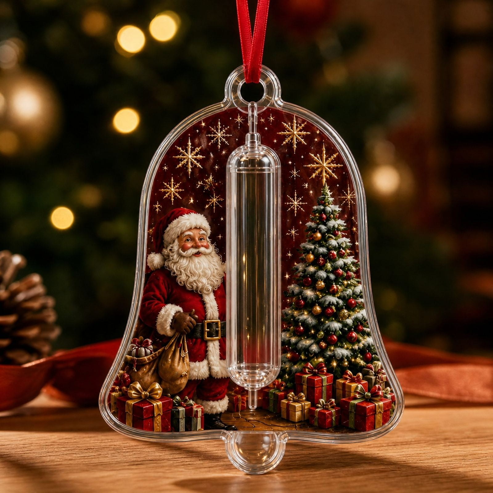Dongrens Bell Shaped Christmas Money Holder Money Hanging Pendant Cash Gift Holder Ornament for Xmas Tree Window Decor